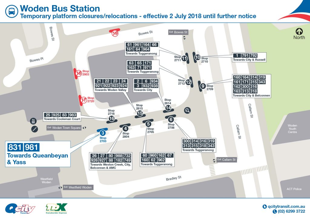 QCITY Woden Map
